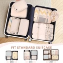 BAGAIL 8 Set Packing Cubes Luggage Packing Organizers for Travel Accessories-Cream 6
