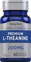 Piping Rock L-Theanine Supplement 200mg | 60 Capsules | Premium Double Strength | Non-GMO, Gluten Free 2