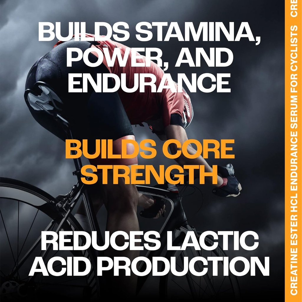 MMUSA Cyclist-Optimized Creatine Serum. Amplifies Cycling Sports Performance, Boosts Nitric Oxide Levels, Stamina, Energy, Endurance & Focus. Fights Fatigue & Lactic Acid Build Up. Cherry, 5.1 Fl Oz 4