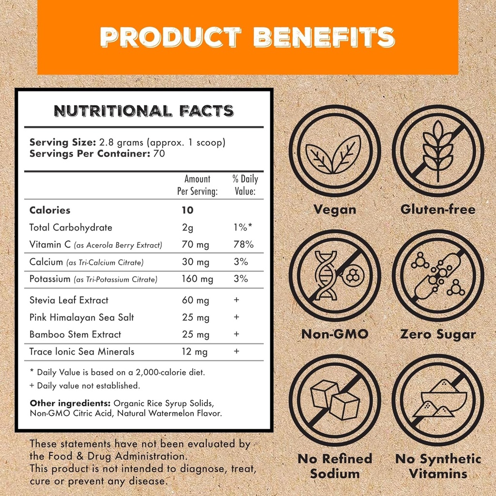 Superieur Electrolyte Powder Packets - Vegan Electrolyte Hydration Powder w/Sea Minerals - Keto Friendly, Non-GMO, Zero Sugar Electrolyte Supplement - Healthy Sports Drink - Citrus (14 Packets) 6