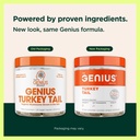 The Genius Brand Genius Turkey Tail - Plant-Based Supplement for Immune, Gut & Antioxidant Support - Organic & Non-GMO - 120 Veggie Capsules 3