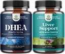 Bundle of Pure DHEA 25mg for Women and Men for Mood Energy and Immune Support and Liver Cleanse and Detox & Repair Formula - Herbal Liver Support Supplement 2