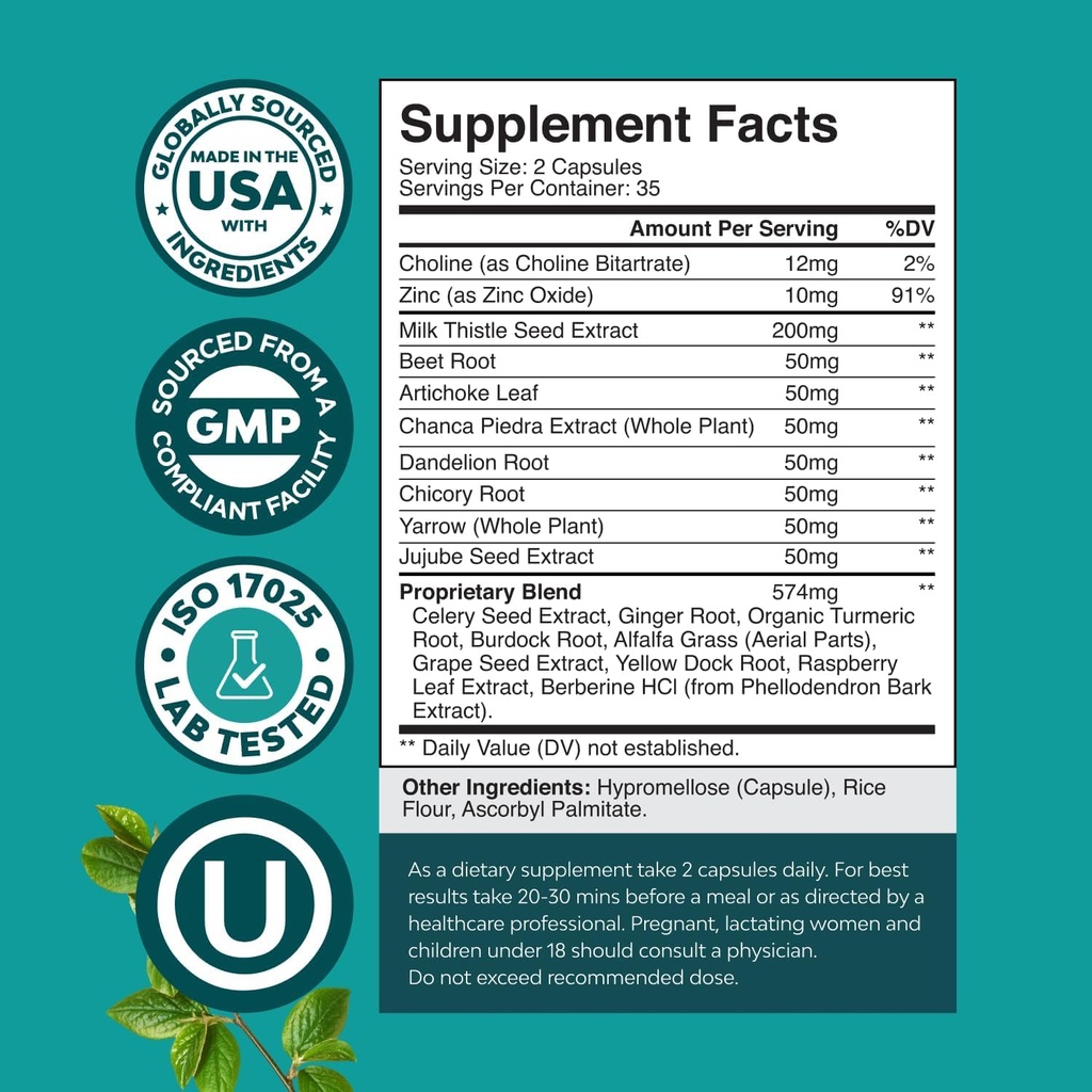 Bundle of Pure DHEA 25mg for Women and Men for Mood Energy and Immune Support and Liver Cleanse and Detox & Repair Formula - Herbal Liver Support Supplement 4