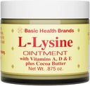 Basic Brands L-Lysine Lip Ointment with Camphor, Menthol, Vitamin A & E, 0.875 oz 2
