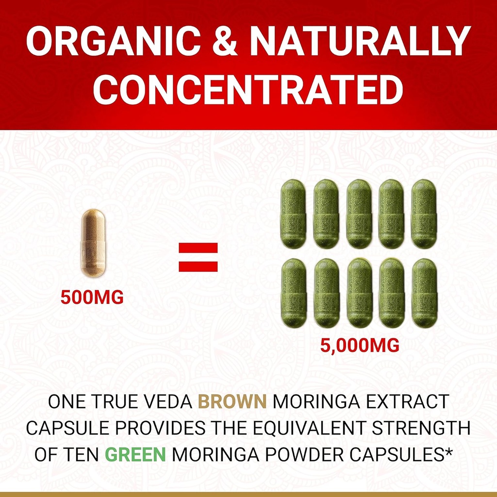 Organic Moringa Capsules Organic - Moringa Oleifera Capsules | Natural Herbal Supplement from Moringa Leaves | Certified USDA Organic | Vegan | Moringa Leaf Capsules Superplant | 60 Moringa Pills 4