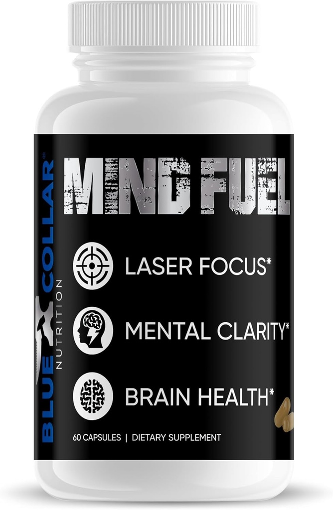 Mind Fuel Brain Supplements for Memory and Focus, Boost Brain’s Health & Mental Clarity, Men's Multivitamin Memory Supplement for Brain, Nootropics Brain Support Supplement for Men/Women (60 Capsules) 2