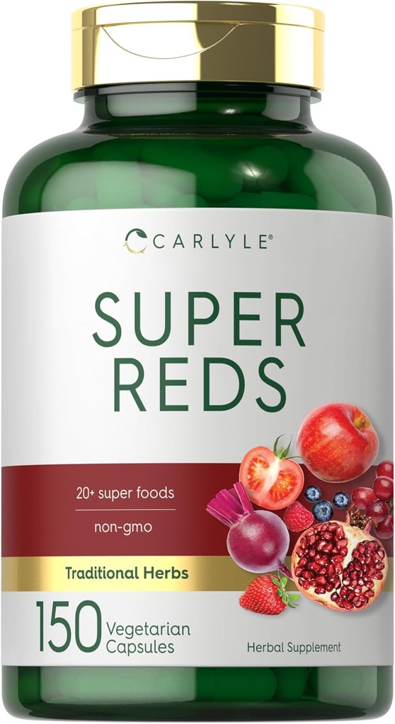 Carlyle Super Reds Capsules | 150 Count | Superfoods Supplement | Vegetarian & Non-GMO 2