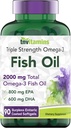 tnvitamins Burpless Omega-3 Fish Oil: 2000mg - 90 Softgels | 1400mg Total Omega-3 Fatty Acids (800mg EPA & 600mg DHA) | Enteric Coated Burpless Ultra Potent Fish Oil | Supports Heart Health 2