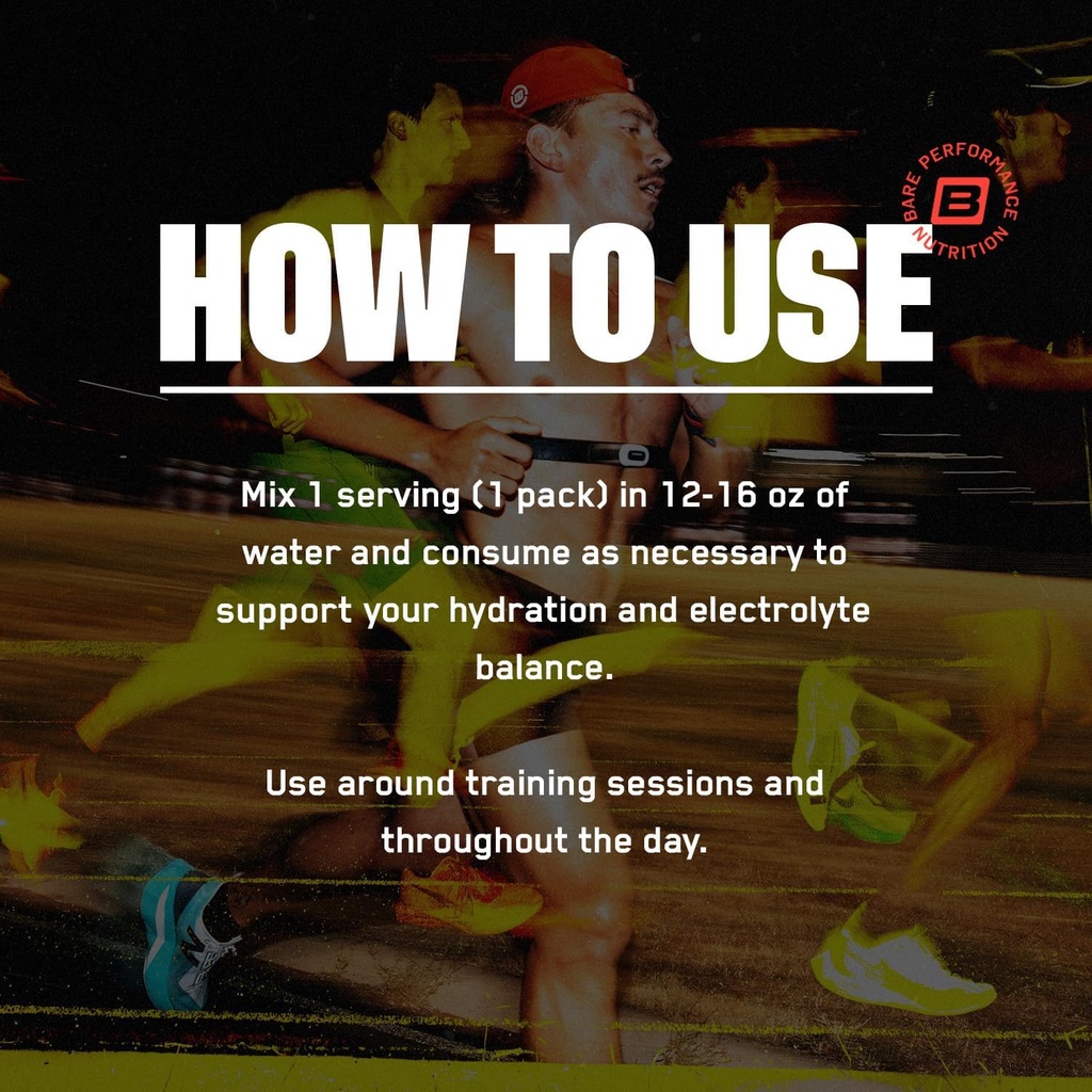 BARE PERFORMANCE NUTRITION BPN Electrolytes Go Packs Hydration Drink Mix | Sugar Free Electrolyte Powder | 500mg Sodium per Serving | Naturally Sweetened | Salted Watermelon, 30 Servings 5