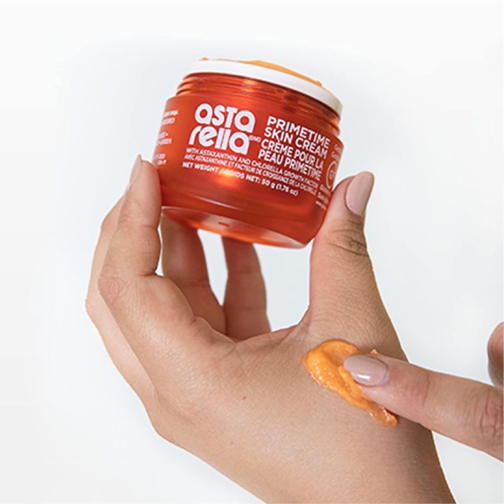 Sun Chlorella Astarella Primetime Cream Astaxanthin Face Moisturizer Deep Hydration Boost, Natural Skin Care, Helps Restore Balance & Reduce the Look of Fine Lines & Wrinkles - Paraben Free - 1.76oz 6