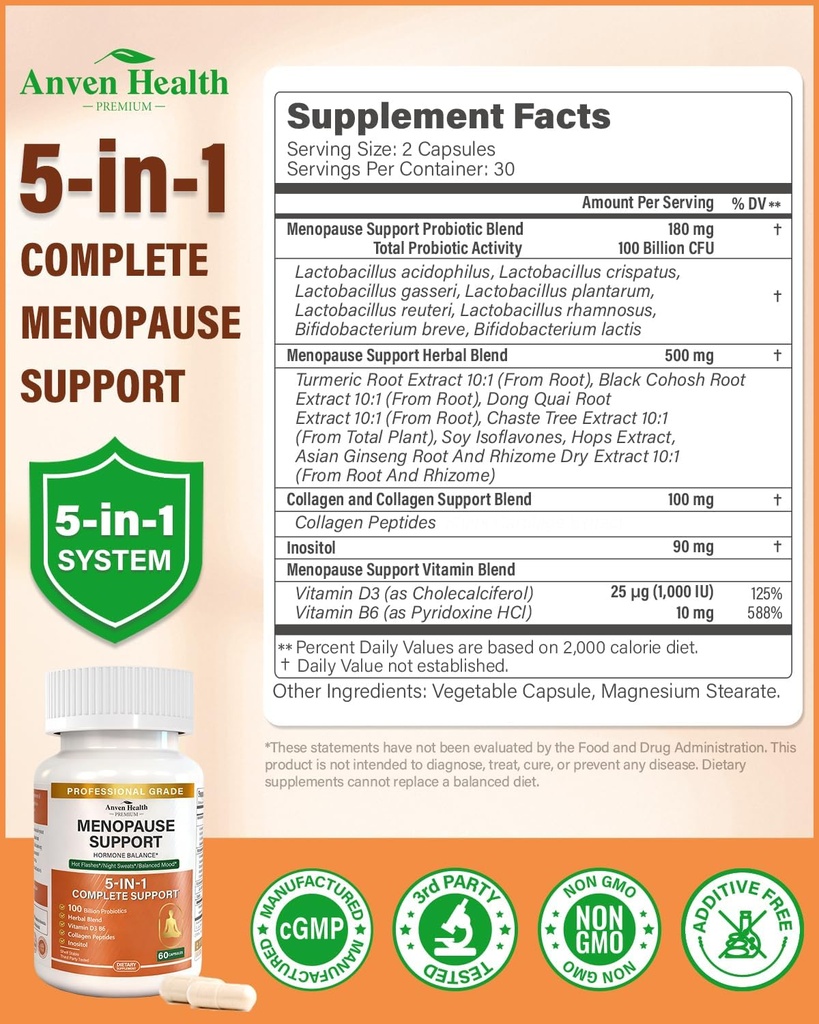 Vaginal Probiotics for Women pH Balance with Prebiotics - 60 Billion CFU for Odor, Yeast & Digestion - Cranberry for Urinary Tract & Hormonal Balance - Vegan & Non-GMO | 90 Capsules 3