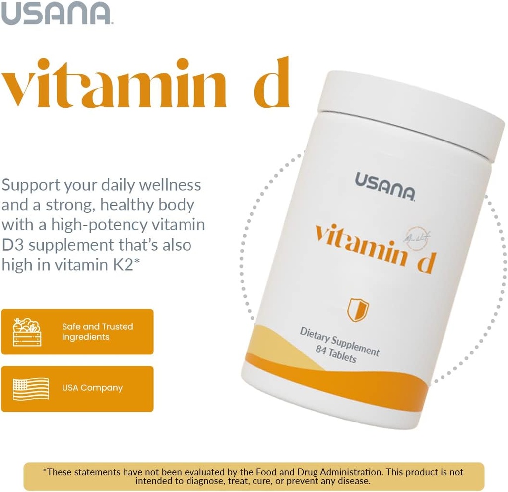 USANA Vitamin D Maximum-Strength 2,000 IU Vitamin D Supplement to Support an Already Healthy Immune System* - 84 Tablets 4