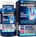 MAGNOX® Leg Cramps Buster | 380mg Magnesium for Leg Cramps at Night | Magnesium Supplement for Muscle Spasms | 3X More Absorption | Dead Sea Minerals | Sleep & Muscle | 60 Caps 2