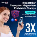MAGNOX® Leg Cramps Buster | 380mg Magnesium for Leg Cramps at Night | Magnesium Supplement for Muscle Spasms | 3X More Absorption | Dead Sea Minerals | Sleep & Muscle | 60 Caps 3