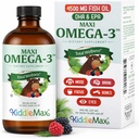 Maxi Health Omega 3 for Kids Supplement – Kosher Omega 3 Kids Fish Oil Liquid with DHA & EPA – Liquid Fish Oil Supplement with Fruity Burst Flavor to Support Mood, Brain, Focus, Bones & Eyes (8 oz) 2