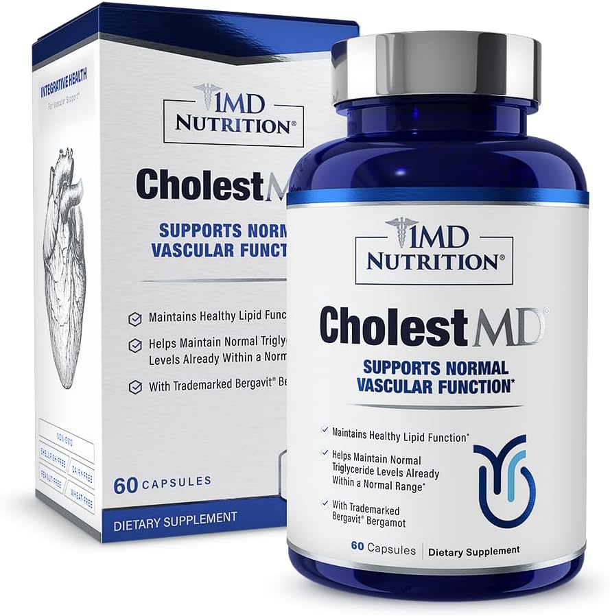 1MD Nutrition CholestMD with Olive Leaf Extract, Bergavit, Niacin, Garlic | 60 Capsules 2