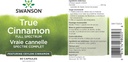 Swanson Full Spectrum True Cinnamon - Herbal Supplement - (120 Capsules, 300mg Each) 4