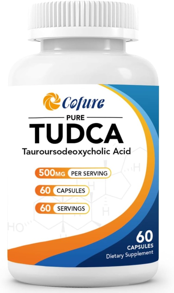 TUDCA 500mg Supplement, Liver and Gallbladder Support, Genuine Purified Bile Salts with Bitter Taste, Gluten Free, Non GMO - 60 Capsules 2