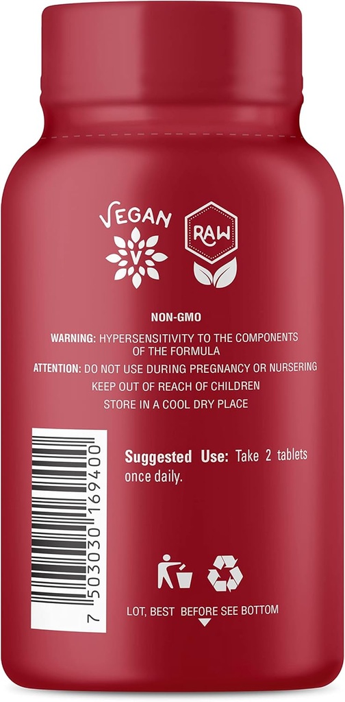 | Beetroot & Carrot Tablets | 100% Pure Organic | 90 Count | 1,120 mg | USDA Certified | Non-GMO, Plant-Based for Heart Health & Energy Boost 4