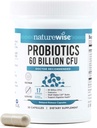 NatureWise Probiotics 60 Billion CFU - 17 Strains + Organic Prebiotics - Immune, Digestive & Gut Health Support for Women & Men - Vegetarian, Gluten-Free, Non-GMO - 30 Capsules[1-Month Supply] 2