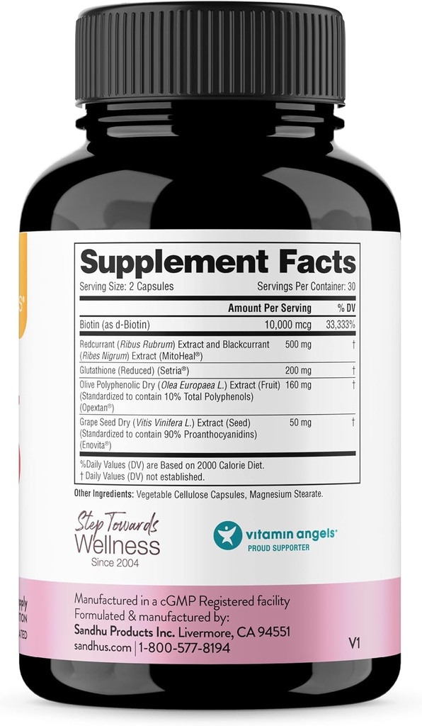 Sandhu's Beauty5 Capsules|60 Vegetarian Capsules| 30 Servings|Skincare Supplement| Supplement for Hair, Skin & Nail- Supports Collagen Synthesis| Keto & Vegan Friendly 4