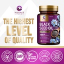 Black Seed Oil 1000mg - Premium Extra Strength Nigella Sativa Blackseed Oil - Black Seed Oil Skin, Digestive Health & Immune Support - Non-GMO Antioxidant, Gluten Free Supplement - 120 Softgels 5