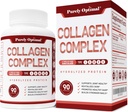 Purely Optimal Premium Multi Collagen Peptides Capsules (Types I, II, III, V, X) + Premium Probiotics 60 Billion CFU with Organic Prebiotics & Digestive Enzymes 3