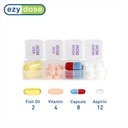 EZY DOSE Weekly (7-Day) Daily Pill Case, Medicine Planner, Vitamin Organizer Container, 4 Times a Day, Small Removable Compartments, Covenient and Easy to Use, Color May Vary, Clear Lids, BPA Free 4