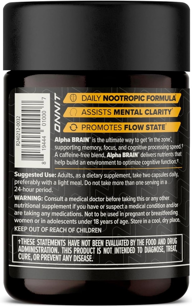 ONNIT Premium Alpha Brain Bundle - Nootropic Brain Supplement (30 Count) for Focus, Concentration & Memory + Shroom Tech Sport for Exercise, Energy & Cardiovascular Performance (28 Count) 4