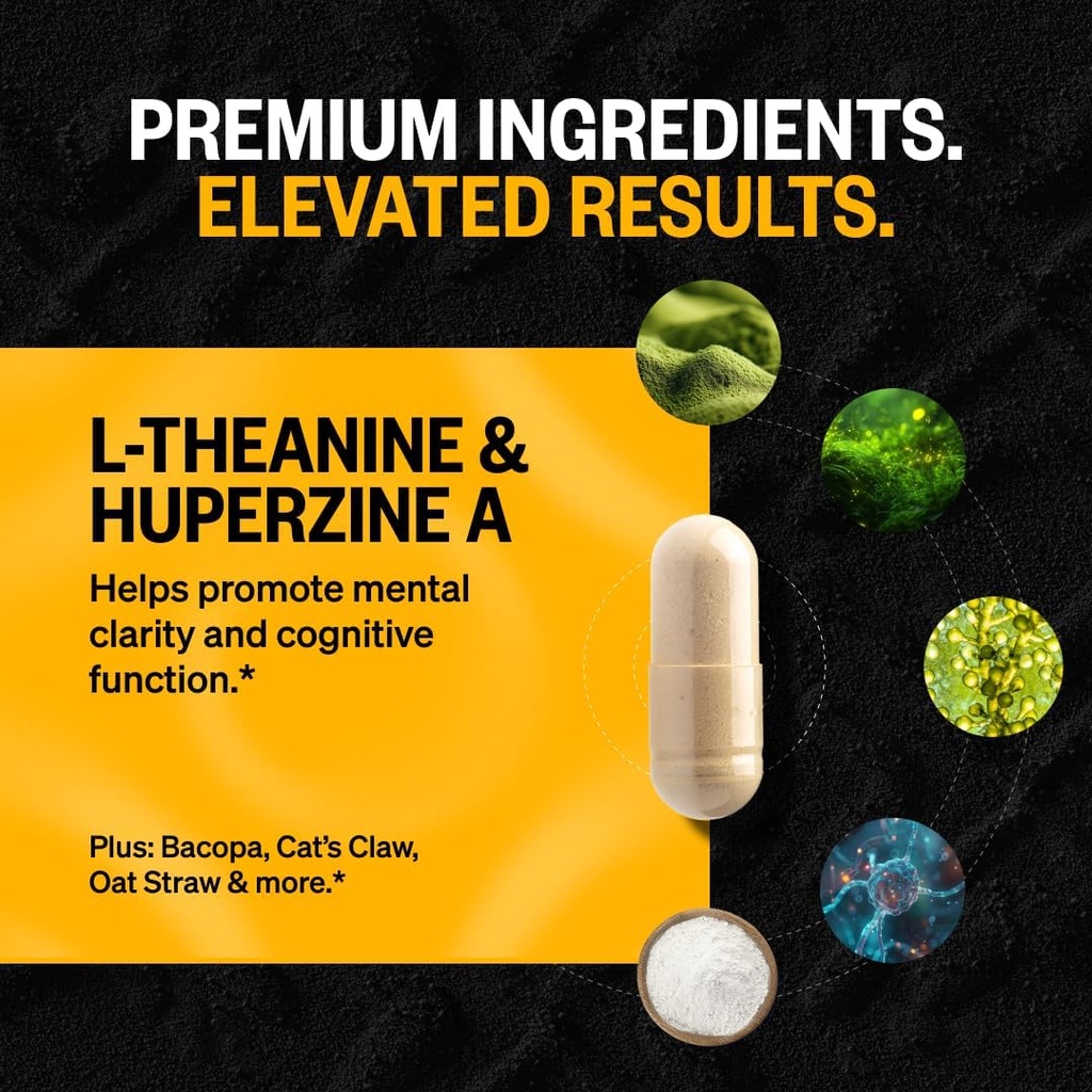 ONNIT Premium Alpha Brain Bundle - Nootropic Brain Supplement (30 Count) for Focus, Concentration & Memory + Shroom Tech Sport for Exercise, Energy & Cardiovascular Performance (28 Count) 5