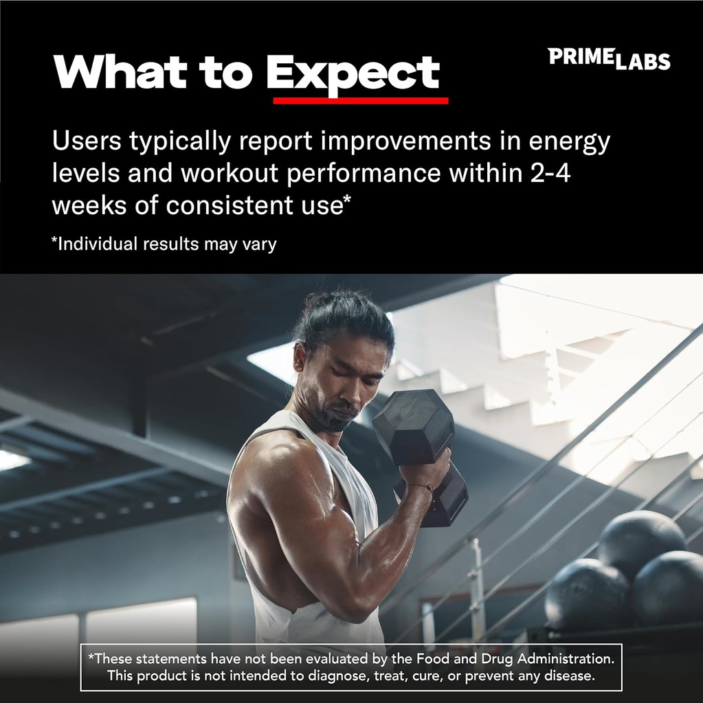 Prime Labs Testosterone Supplement for Men (2-Pack) - Stamina, Endurance, Energy, & Strength - Men's Testosterone Booster & Workout Supplement - 120 Caplets 5