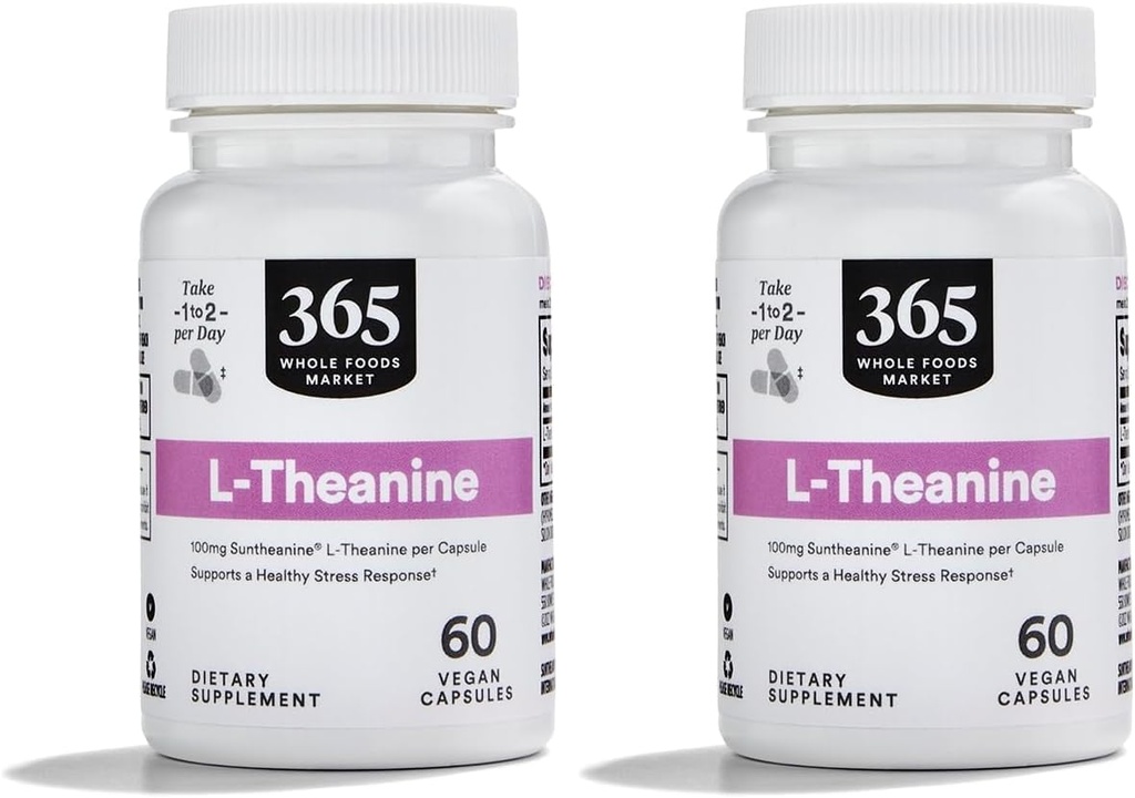 Whole Foods Market, L-Theanine 100mg, 60 ct (Pack of 2) 2