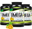 Natural Omega 3-6-9 Blend DPA, EPA, DHA, ALA and GLA - Organic Flax Seed Oil plus Wild Caught Natural Fish Oil - Over 2,800 Milligram Strength - Gluten Free - Made in The USA - 60 SoftGels (Pack of 3) 2