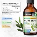 BIO KRAUTER Olive Leaf Extract Liquid - Olive Leaf Tincture for Immune Support - Alcohol and Sugar Free - Vegan Drops 4 Fl.Oz. 4