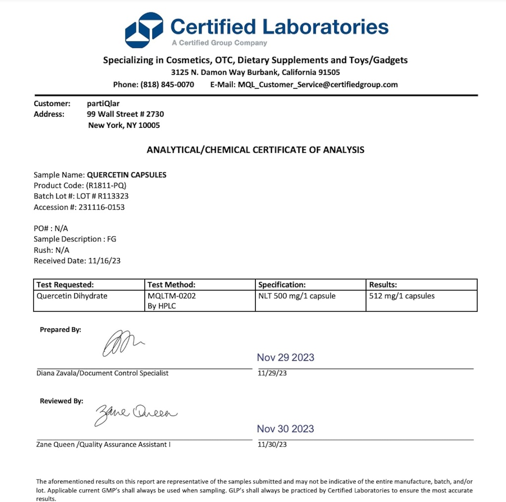 Quercetin Supplement - High Purity - 500 mg per Capsule - 60 Capsules - Third Party Tested - Supports Overall Health & Well Being 4