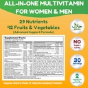 SHIFAA NUTRITION Halal Multivitamins for Women, Men & Adults, 30 Servings | Iron, Vitamin A, B6, B12, Biotin, Niacin, C, D3, E, Zinc, Calcium, Folic Acid, CoQ10 | Halal Vitamins 3