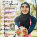 SHIFAA NUTRITION Halal Multivitamins for Women, Men & Adults, 30 Servings | Iron, Vitamin A, B6, B12, Biotin, Niacin, C, D3, E, Zinc, Calcium, Folic Acid, CoQ10 | Halal Vitamins 4