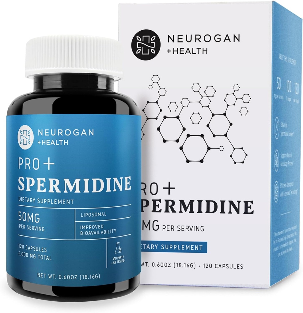 Neurogan Spermidine PRO Supplement Capsules - 50mg Per Serving, 60-Day Supply - Enhanced Absorption for Cellular Function, Healthy Aging - Wheat Germ Extract, Spermidine Supplements for Men & Women 2