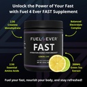 Fuel 4 Ever Fast Fasting Electrolyte Powder | with Creatine, Essential Amino Acids & Green Tea Extract | No Sugar, No Artificial Sweeteners or Ingredients | Lemon Lime Flavor 30 Servings 4