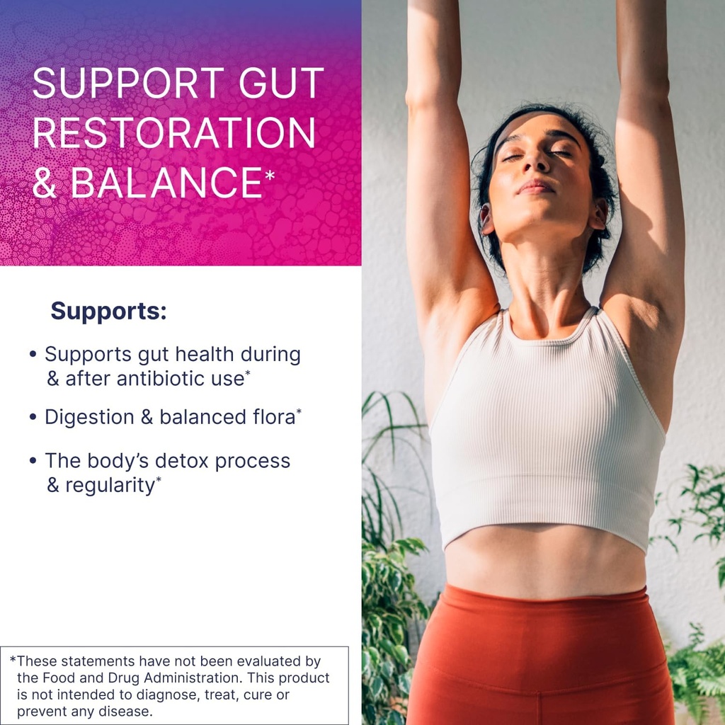 Microbiome Labs RestorFlora PD - Men's & Women's Probiotics for Digestive Health & Gut Reset - Spore Based Saccharomyces Boulardii Probiotics to Help Restore Microbial Balance (21 Capsules) 4