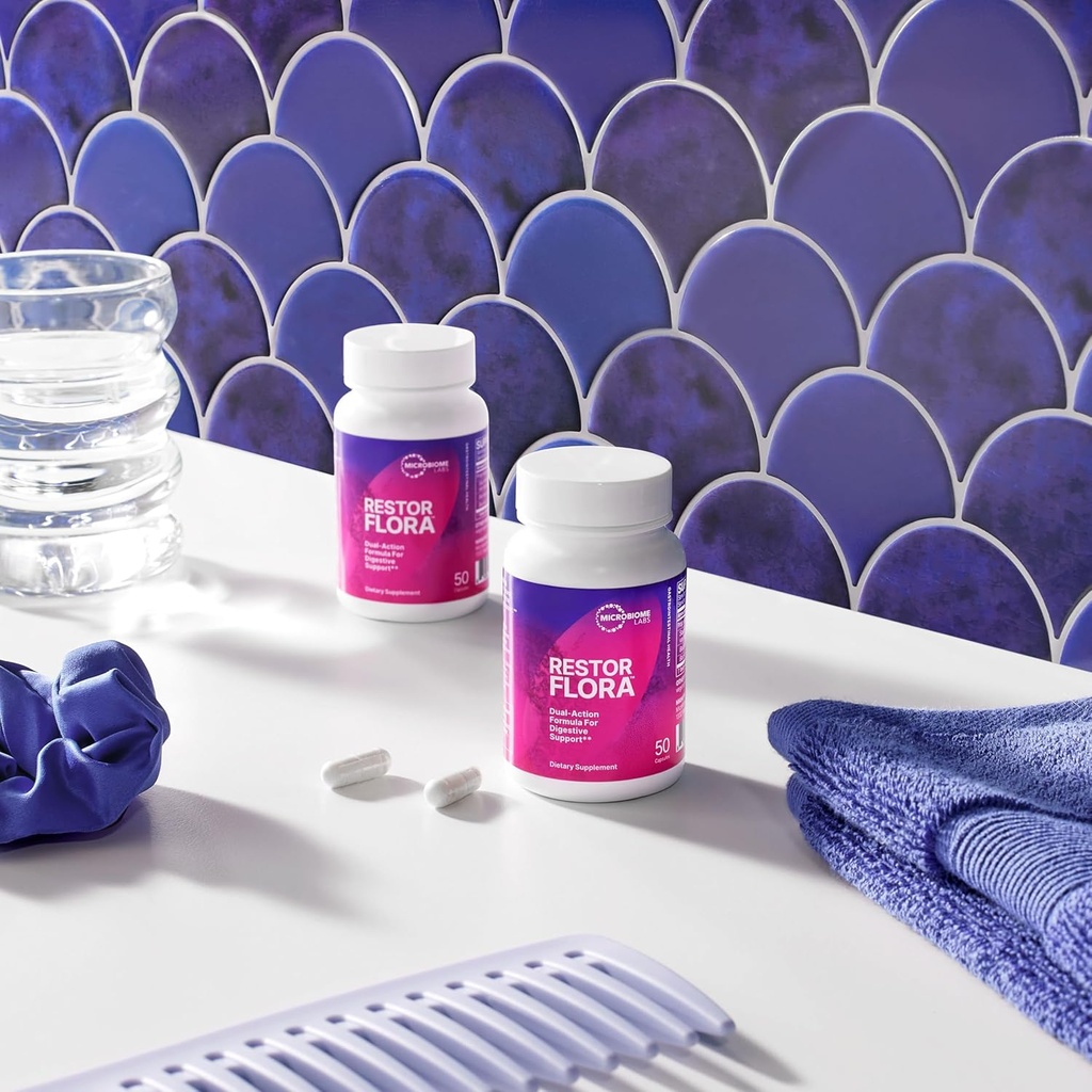 Microbiome Labs RestorFlora PD - Men's & Women's Probiotics for Digestive Health & Gut Reset - Spore Based Saccharomyces Boulardii Probiotics to Help Restore Microbial Balance (21 Capsules) 5