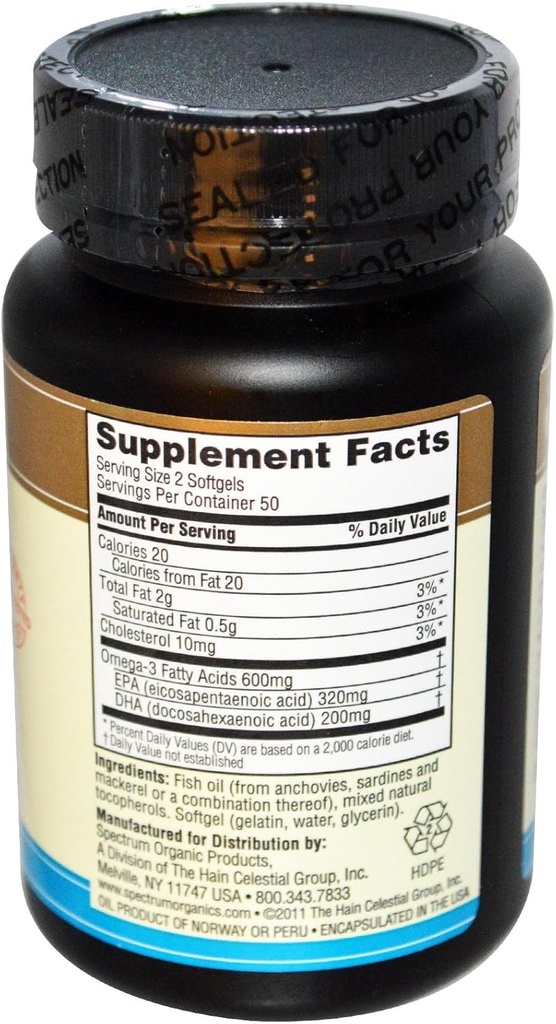 SPECTRUM ESSENTIALS Fish Oil Omega 3, 5 Pounds 3