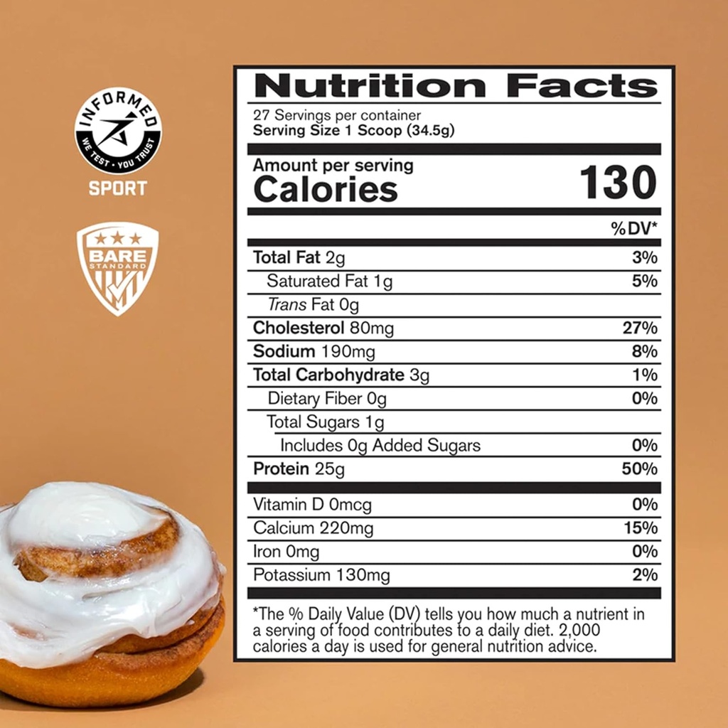 BARE PERFORMANCE NUTRITION BPN Whey Cinnamon Roll Protein + Creatine Bundle 4