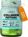 ORZAX Collagen Peptides Powder - 11 g Collagen Type I & III, Biotin & Hyaluronic Acid, 16 oz (Unflavored) 2