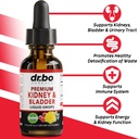 Kidney Support Supplement Bladder & Colon Cleanser Detox - Organic Kidney Bladder Supplements Drops, 15 Day Intestinal Cleanse Pills Probiotic - Renal Cleanse Detox Urinary Tract Bowel Movement 3