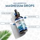 Magnesium Citrate Liquid Magnesium Drops Supplement 500mg-Support Stress Relief, Bone, Muscle, Mood, Sleep-2 Fl Oz, Vegan, Strawberry Flavor 3