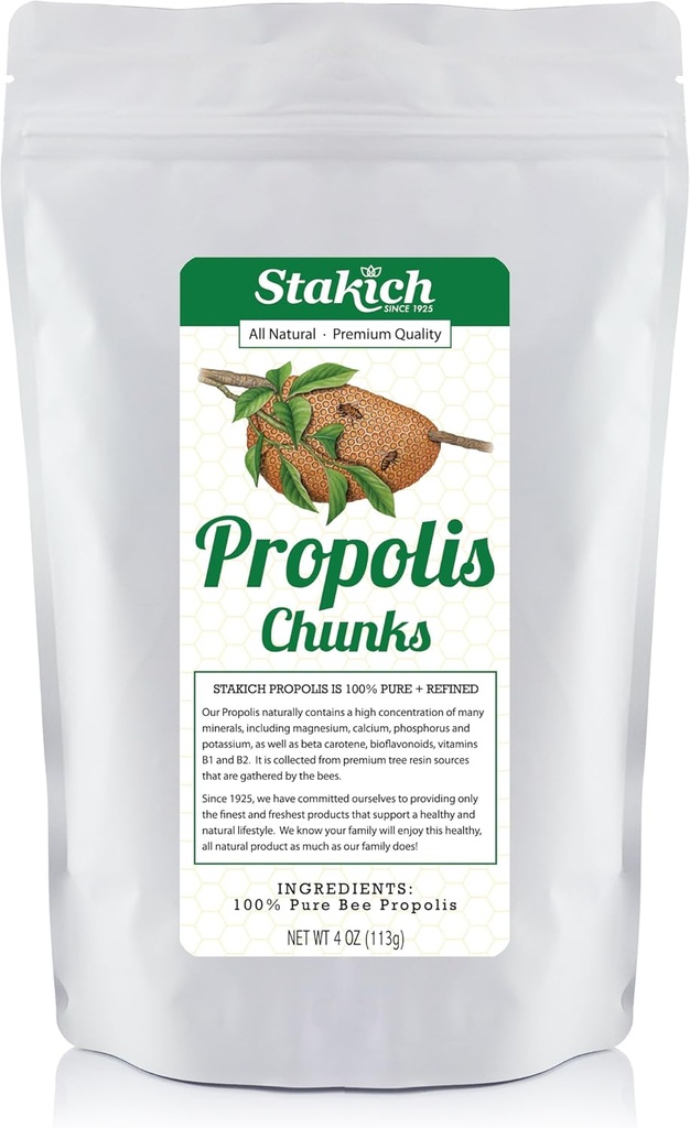 Stakich Bee Propolis Chunks - Pure, Natural - 1 Pound (16 Ounce) 4