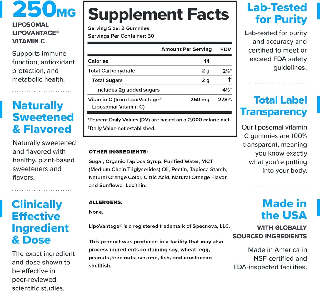 LEGION Liposomal Vitamin C Supplement - High Absorption Liposomal VIT C Supplement for Women & Men - Natural Vitamin C Supplements for Immune System Support (60 Vitamin C Capsules) 3
