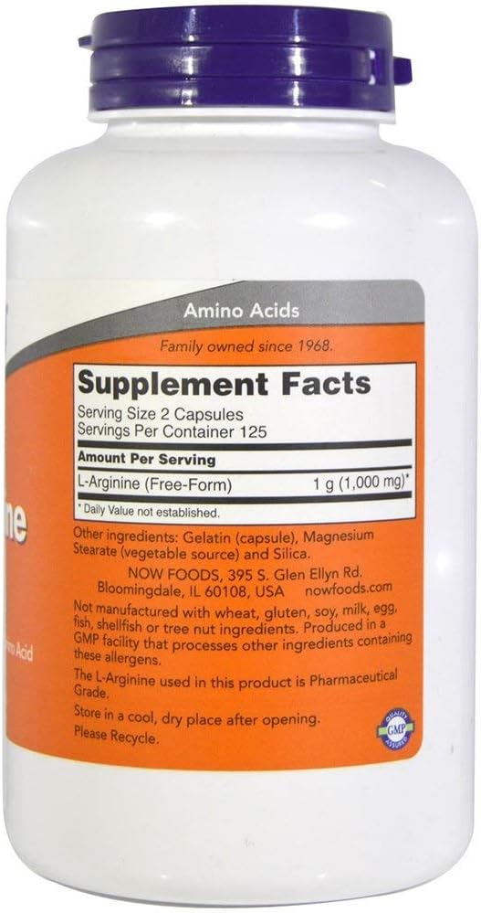 Now Foods L-Arginine (500mg) - 250 ct (Pack of 2) 3