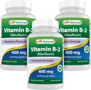 Best Naturals Vitamin B2 (Riboflavin) 400mg - Migraine Relief - Veggie Capsules - Conezyme Precursor - 120 Count (120 Count (Pack of 3)) 2